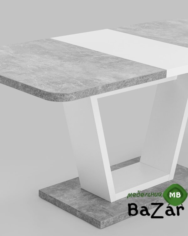 Стол Vector бетон/белый