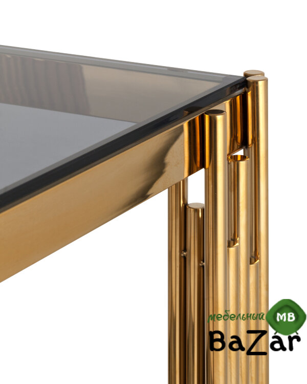 Стол журнальный CS-12G-1 тонированное стекло/хром Gold