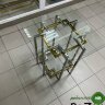 Стол журнальный CS-1039-1 стекло/хром Gold/Platina