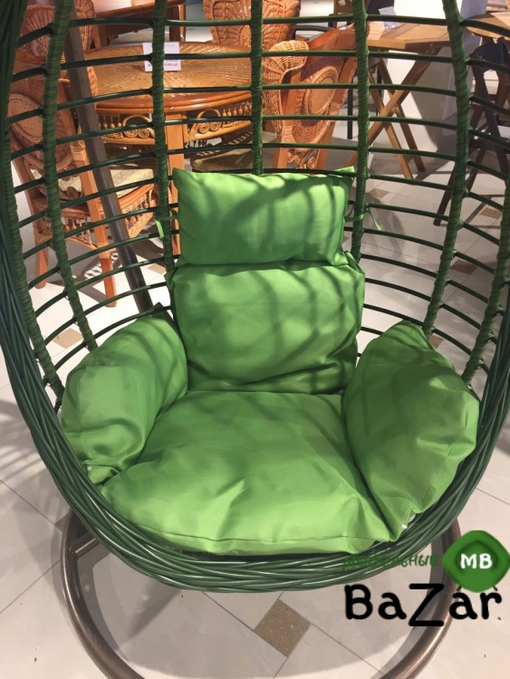 MK-3632-GW. Подвесное кресло (125х100х200 см)  цвет: Зелёный+коричневый