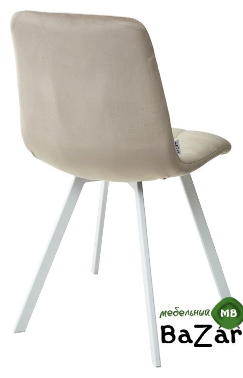 Стул CHILLI SQUARE G108-10 светлый кварц/ белый каркас, велюр