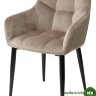 Стул HECTOR BLUVEL-40 BEIGE, велюр/ черный каркас