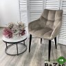 Стул HECTOR BLUVEL-40 BEIGE, велюр/ черный каркас