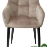 Стул HECTOR BLUVEL-40 BEIGE, велюр/ черный каркас