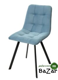 Стул CHILLI-Q SQUARE бирюзовый #H52, велюр / черный каркас Стул CHILLI-Q SQUARE бирюзовый #H52, велюр / черный каркас
