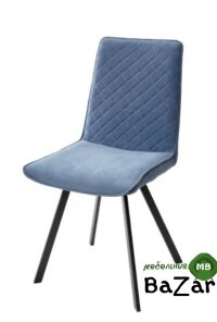 Стул PAINT, цвет B8 Синий, велюр / черный каркас Стул PAINT, цвет B8 Синий, велюр / черный каркас