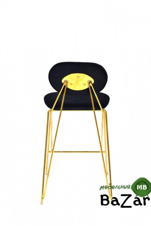 Стул Элис полубарный, вельвет, темно-синий