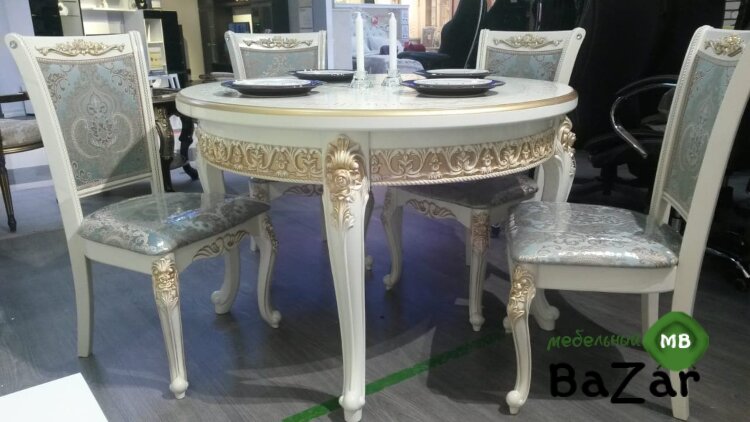 Стол Вивьен (розочка) круглый расклад