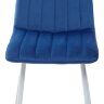 Стул DUBLIN G062-49 синий, велюр /  белый каркас
