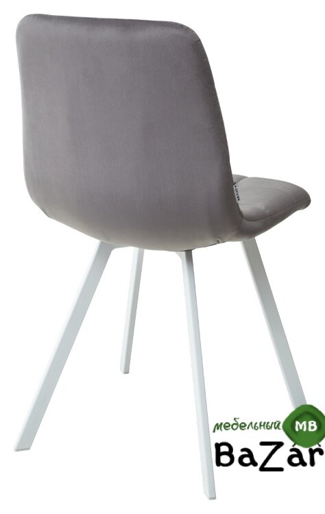 Стул CHILLI SQUARE G108-12 антрацит/ белый каркас, велюр