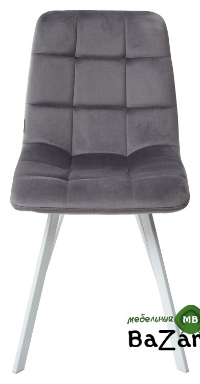 Стул CHILLI SQUARE G108-12 антрацит/ белый каркас, велюр