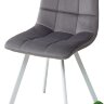 Стул CHILLI SQUARE G108-12 антрацит/ белый каркас, велюр