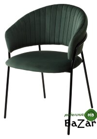 Стул ГЕММА, цвет H-30 Изумрудный, велюр / черный каркас Стул ГЕММА, цвет H-30 Изумрудный, велюр / черный каркас