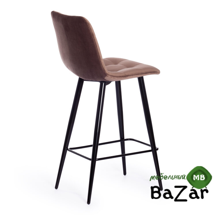 Стул полубарный CHILLY (mod. 7095пб) коричневый barkhat 12/черный