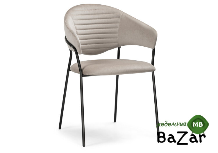 Стул Рансол дымчатый / черный глянец Стул Рансол дымчатый / черный глянец