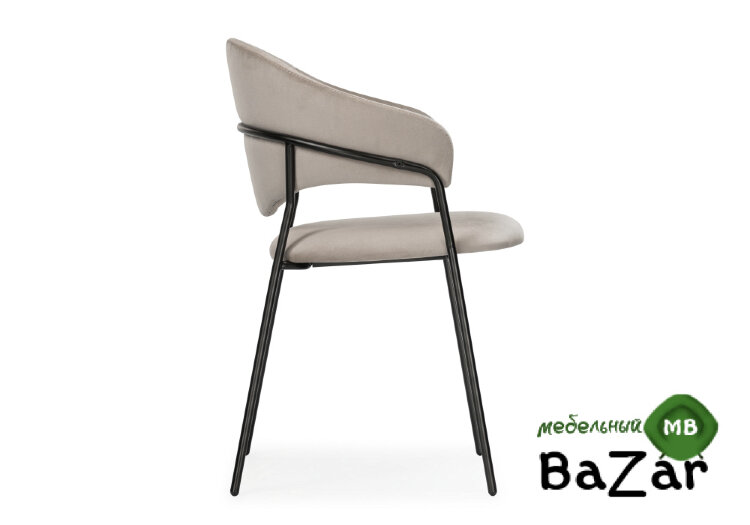 Стул Рансол дымчатый / черный глянец Стул Рансол дымчатый / черный глянец