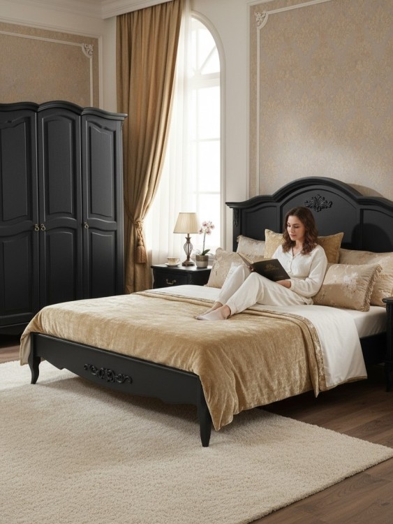 Кровать с жесткой спинкой 120*200 В202BL