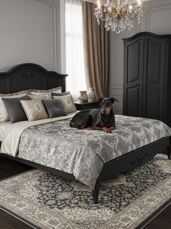Кровать с жесткой спинкой 120*200 В202BL