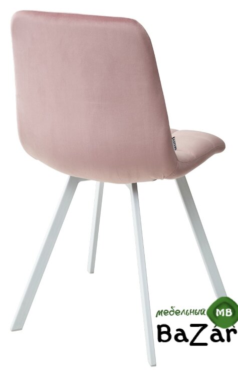 Стул CHILLI SQUARE G108-15 пепел розы/ белый каркас, велюр