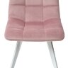 Стул CHILLI SQUARE G108-15 пепел розы/ белый каркас, велюр