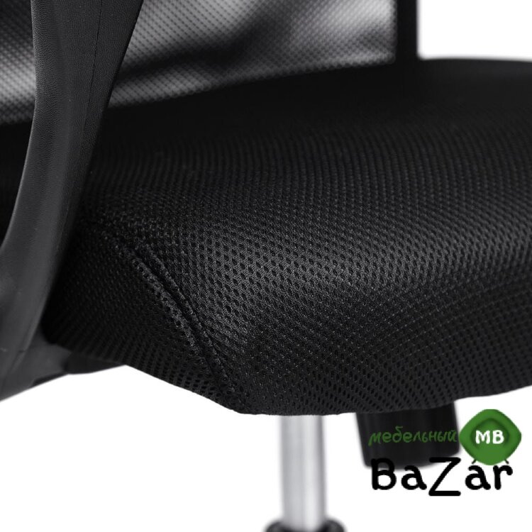 Кресло PRACTIC кож/зам, ткань, черный