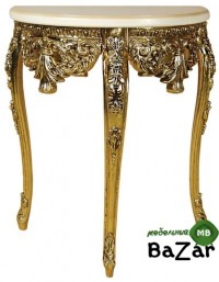 Консольный стол для прихожей "Mezza luna" МК 8205 слоновая кость