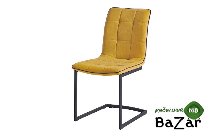 Стул SKY6800 желтый JJ12-19/черный кант PU/черный металл с напылением