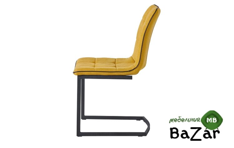 Стул SKY6800 желтый JJ12-19/черный кант PU/черный металл с напылением