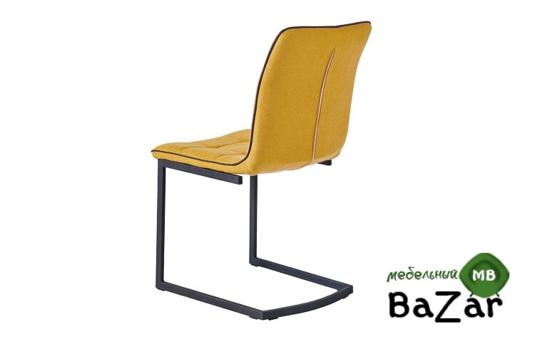 Стул SKY6800 желтый JJ12-19/черный кант PU/черный металл с напылением