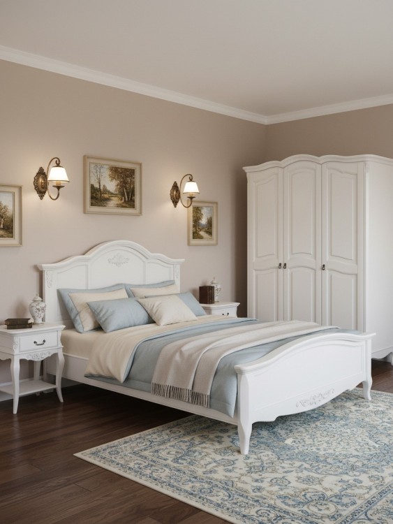 Кровать с жесткой спинкой 140*200 В204