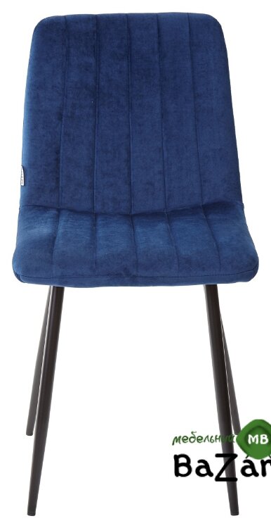Стул DUBLIN G062-49 синий, велюр/ черный каркас
