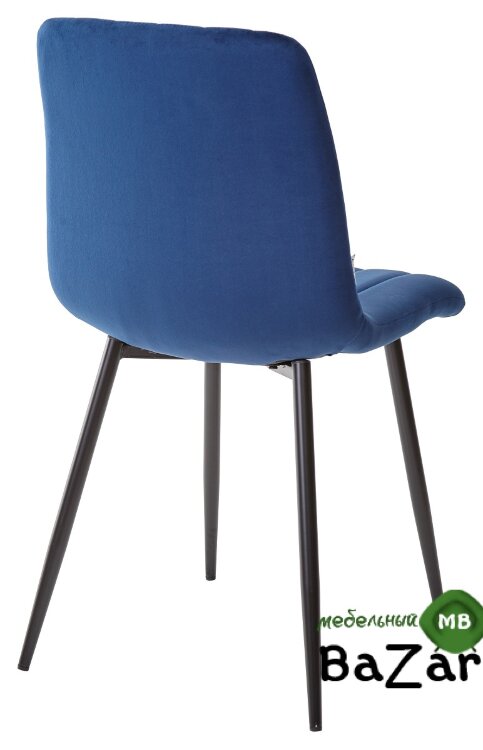 Стул DUBLIN G062-49 синий, велюр/ черный каркас