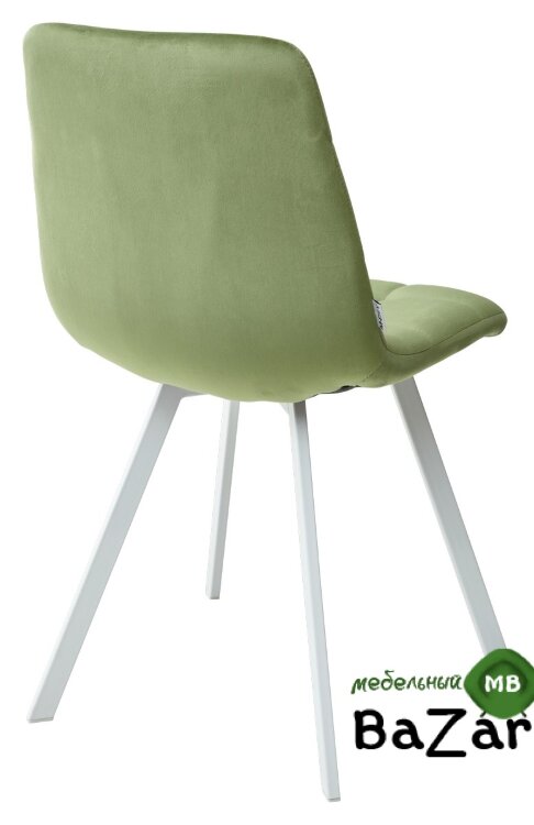 Стул CHILLI SQUARE G108-27 террариумный мох/ белый каркас, велюр Стул CHILLI SQUARE G108-27 террариумный мох/ белый каркас, велюр