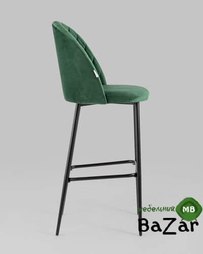 Стул барный Марсель велюр зеленый
