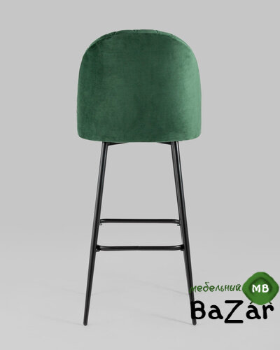 Стул барный Марсель велюр зеленый