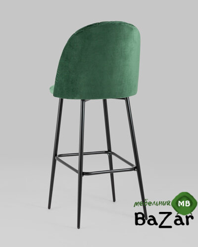 Стул барный Марсель велюр зеленый