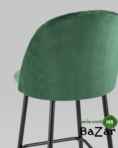 Стул барный Марсель велюр зеленый