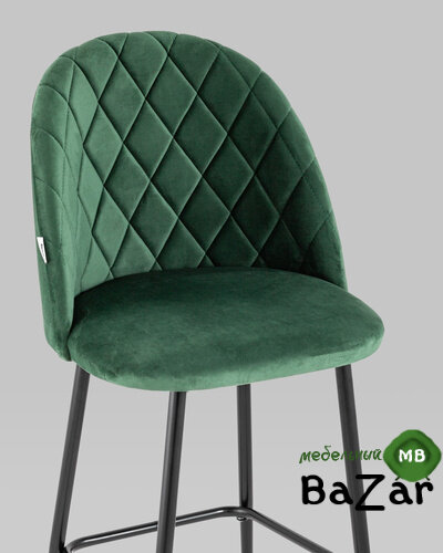 Стул барный Марсель велюр зеленый
