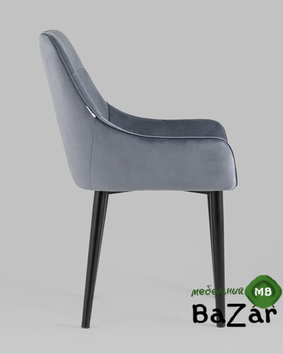 Стул Джоан велюр серый