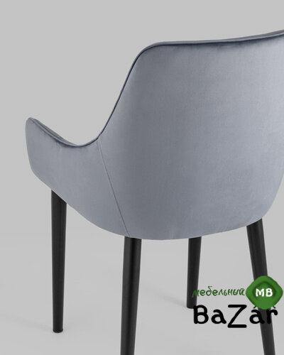 Стул Джоан велюр серый