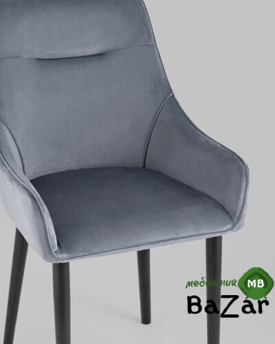 Стул Джоан велюр серый