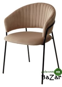 Стул ГЕММА, цвет H-65 Капучино, велюр / черный каркас Стул ГЕММА, цвет H-65 Капучино, велюр / черный каркас