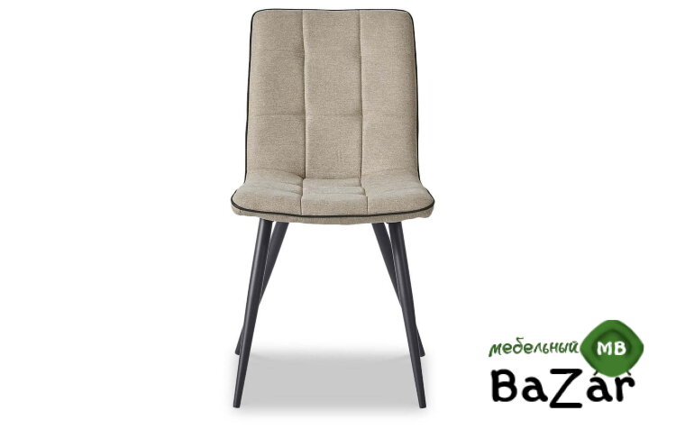 Стул SKY6800-1 бежевый JJ12-18/черный кант PU/черный металл