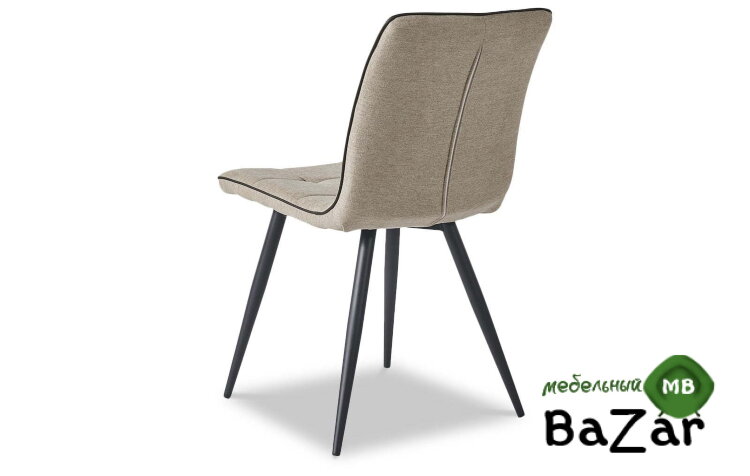 Стул SKY6800-1 бежевый JJ12-18/черный кант PU/черный металл