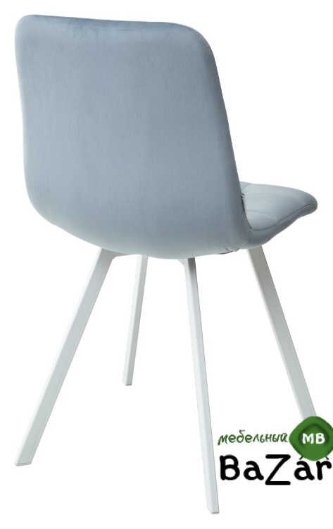 Стул CHILLI SQUARE G108-56 пудровый синий/ белый каркас, велюр Стул CHILLI SQUARE G108-56 пудровый синий/ белый каркас, велюр