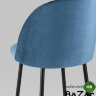 Стул барный Марсель велюр пыльно-синий
