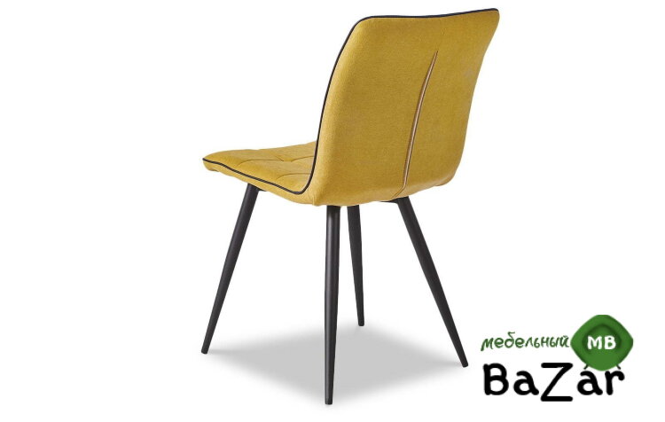 Стул SKY6800-1 желтый JJ12-19/черный кант PU/черный металл Стул SKY6800-1 желтый JJ12-19/черный кант PU/черный металл