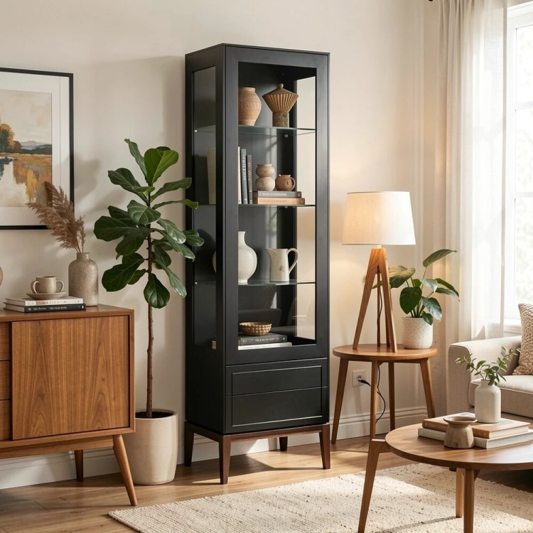 Витрина левая L MRS601L/BL Черный Витрина левая L MRS601L/BL Черный