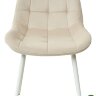 Стул ХОФМАН, цвет H-06 Бежевый, велюр / белый каркас Стул ХОФМАН, цвет H-06 Бежевый, велюр / белый каркас