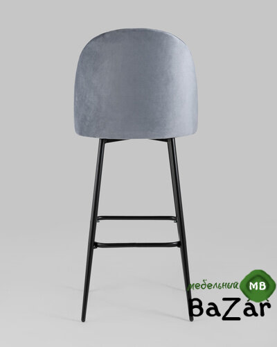 Стул барный Марсель велюр серый Стул барный Марсель велюр серый